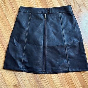 Dark Academia Zara Vegan Leather Mini Skirt